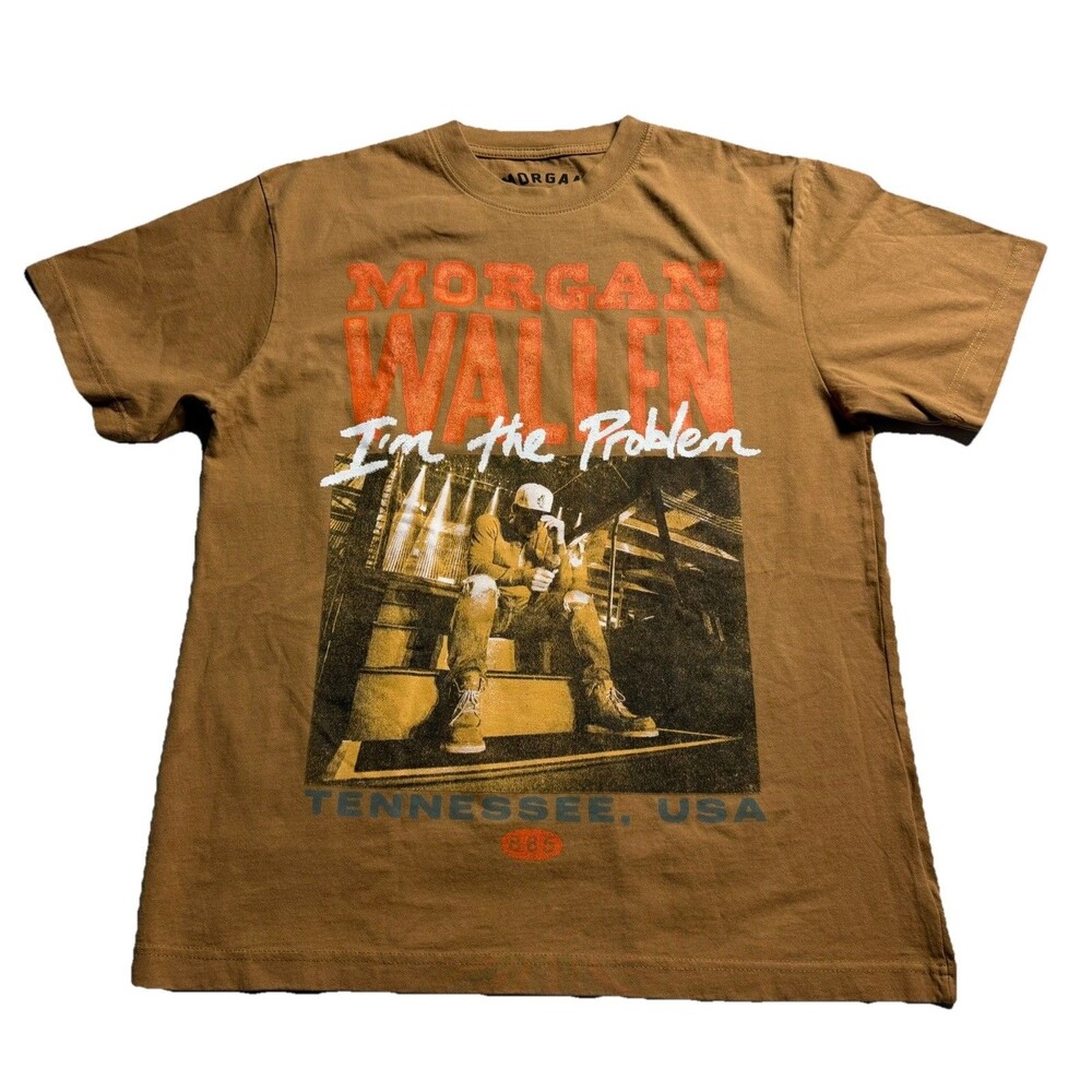 Morgan Wallen I'm the Problem NWOT Tennessee Brown Shirt Country Music Sz M